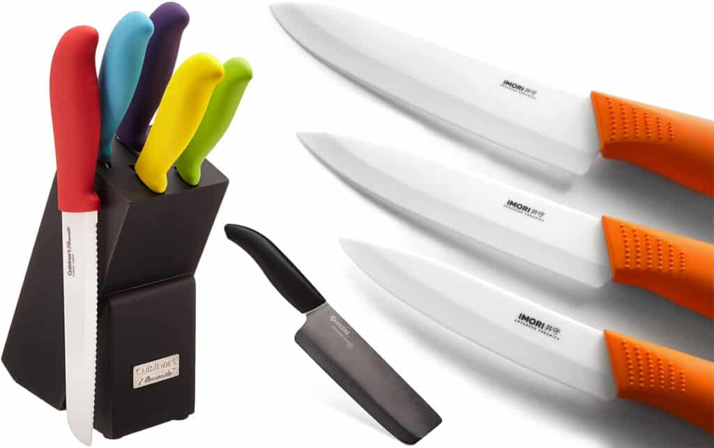 Kyocera Limited Ceramic 6'' Chef's Santoku Knife with Riveted Pakka Wood  Handle